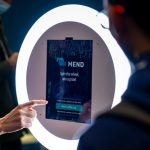 Branded Presto booth offering spin-the-wheel prize engagement at event